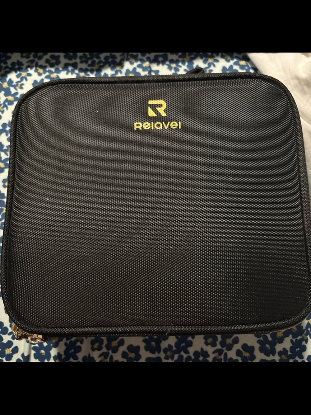 RelaVel Black Cosmetic Bag 10 x 9 LIKE NEW! Only used a few times!